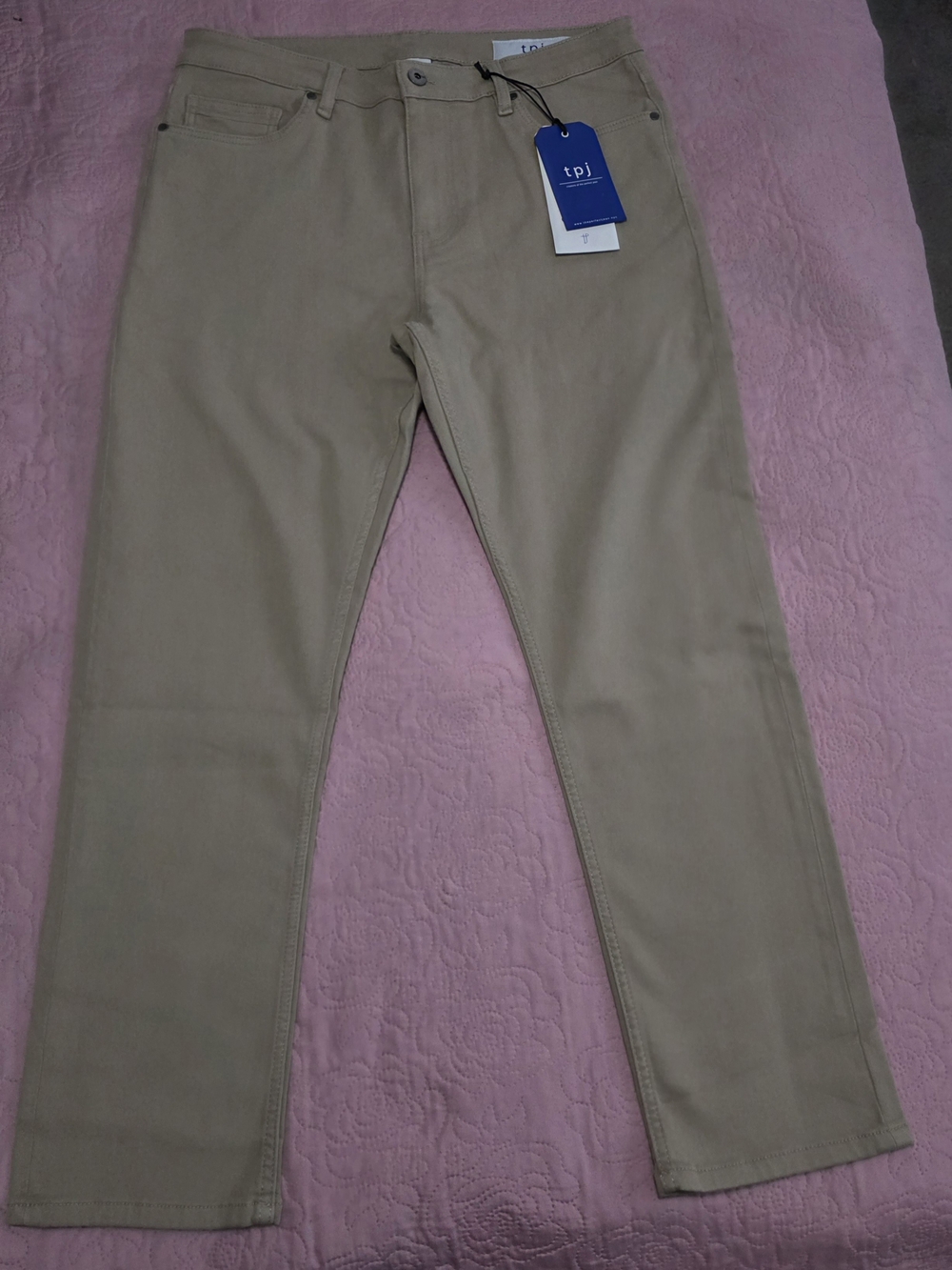 tpj Men's Tan Chinos - Slim Straight Fit